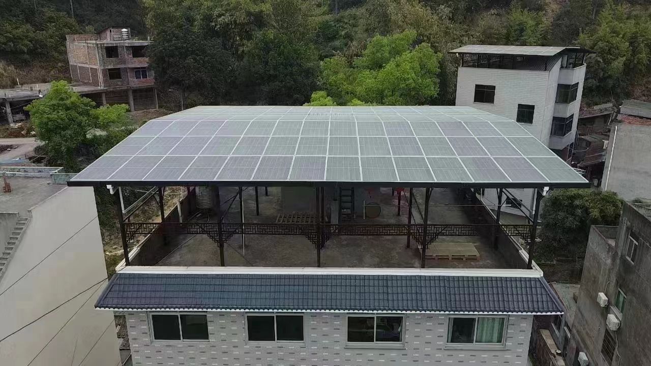 株洲15kw+10kwh自建别墅家庭光伏储能系统